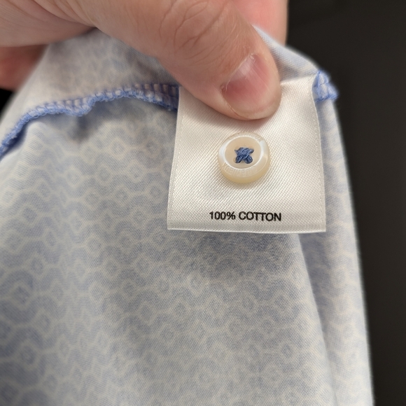 Daniel Cremieux Classics Polo Shirt Men's XL Blue White Short Sleeve Cotton EUC - Picture 5 of 6